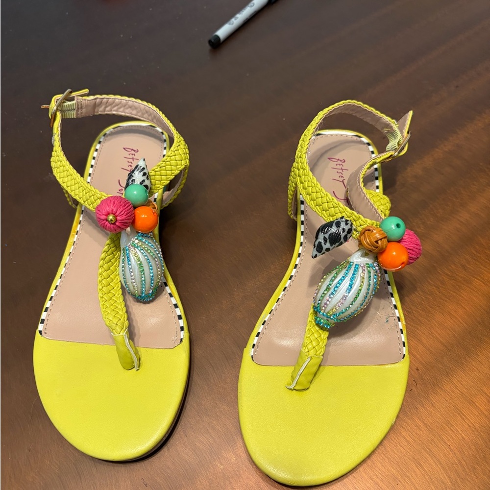 Super Fun Betsy Johnson Beaded Sandals - Picture 3 of 5